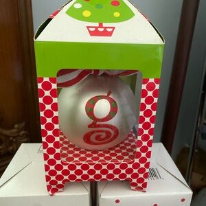 Mud Pie Initial Ornament